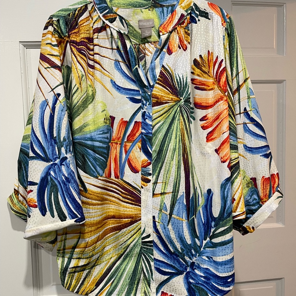 Tropical print ladies top